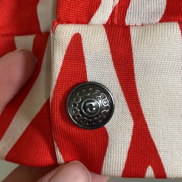 DVF Celeste Romper Red and Cream Design SZ 0 - Picture 6 of 9